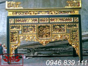 bàn thờ ô xa gỗ mít sơn son thếp vàng ms07