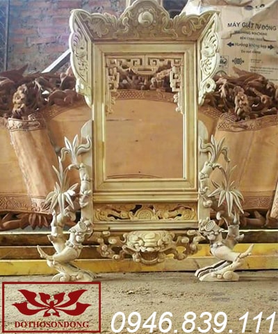 khung ảnh thờ gỗ mít ms06