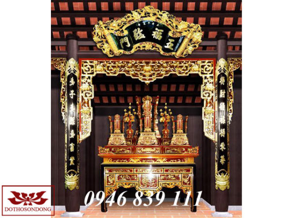 mẫu thiết kế nội thất nhà thờ tư gia 06