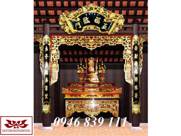 mẫu thiết kế nội thất nhà thờ tư gia 07