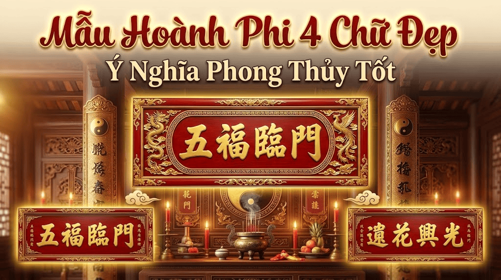 Mau Hoanh Phi 4 Chu Dep Y Nghia Phong Thuy Tot